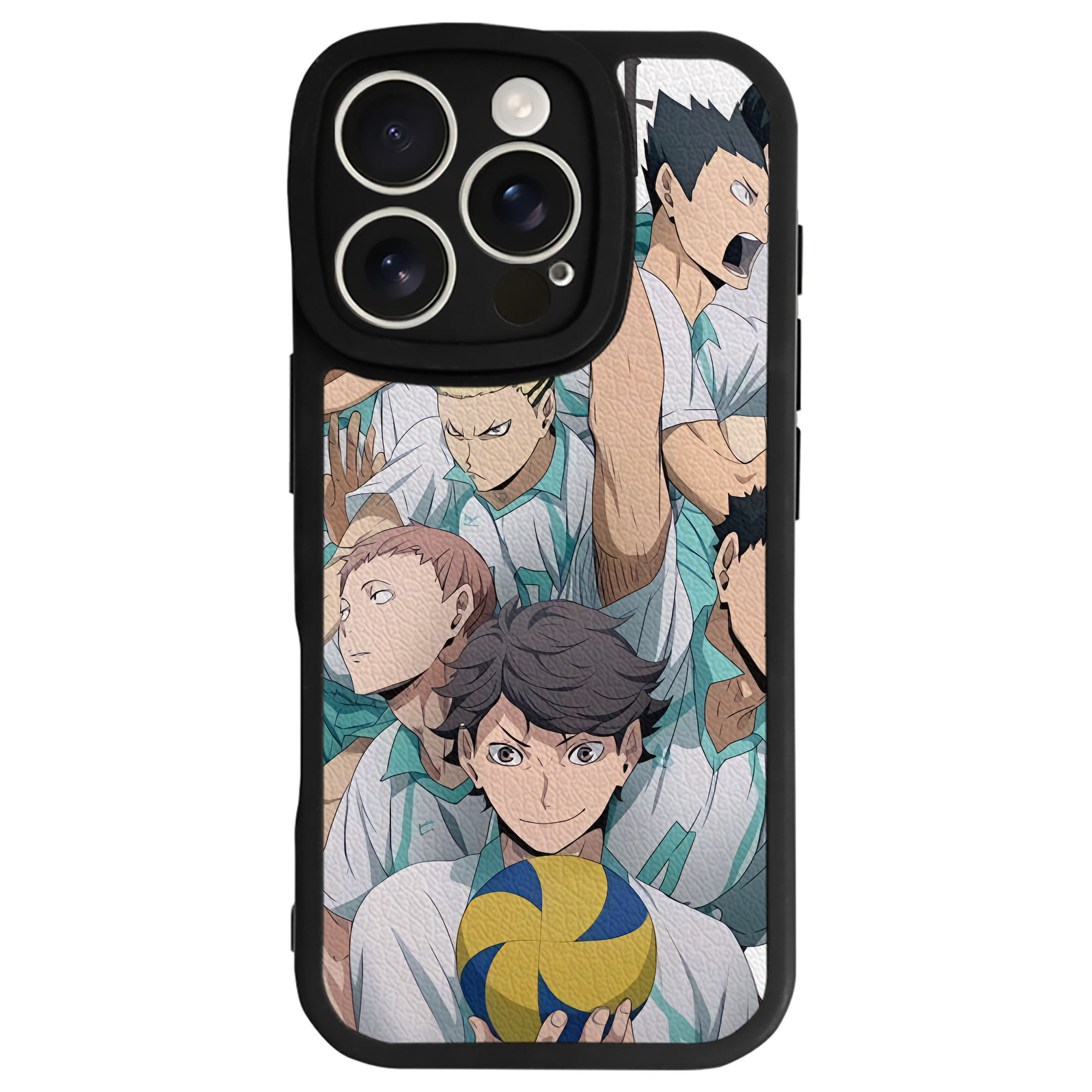 （画像用） ハイキュー!! Haikyu!! 【iPhone 16シリーズ対応】シリコンスマホケース（レザー調） 材質：シリコン